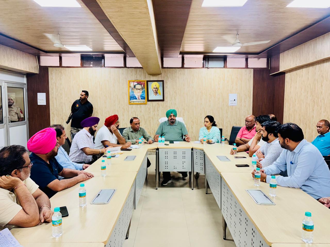 Constituency MLA Kuljit Singh Randhawa holds meeting regarding works stopped due to continuous rain